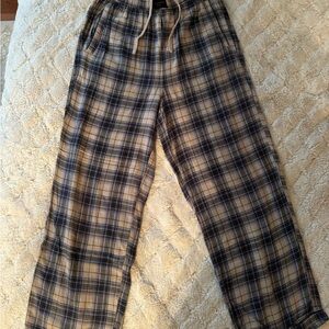 Ted Baker Men's Plaid Joggers - Navy and Beige